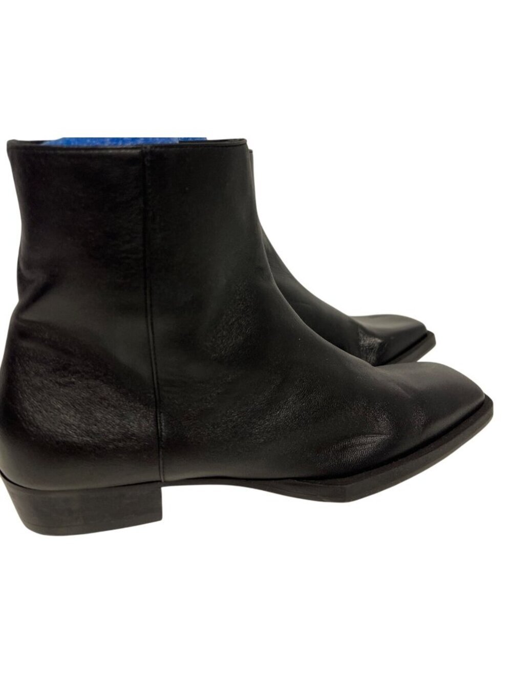 FRAME Le Maddox Leather Ankle Boots Women's Size EU 35 US 5 Black Square Toe
